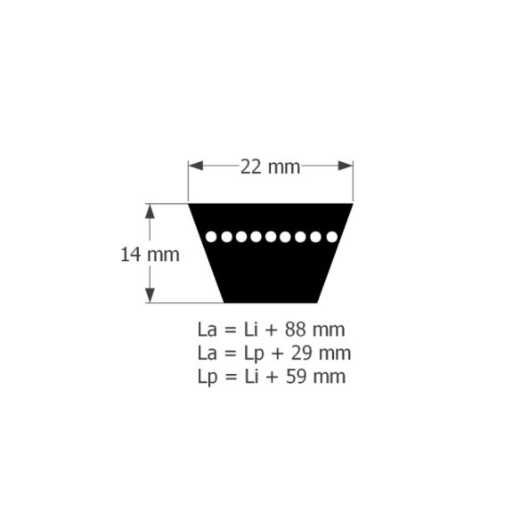 *22X1475LI 228813M3 Ékszíj