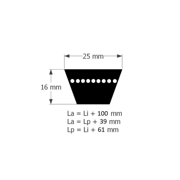 *25X2000LI M-BELT Ékszíj