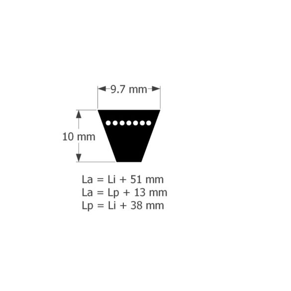 *9.5X1575La, 1524Li, 1562 Lw /3V 617 S=C PLUS Ékszíj